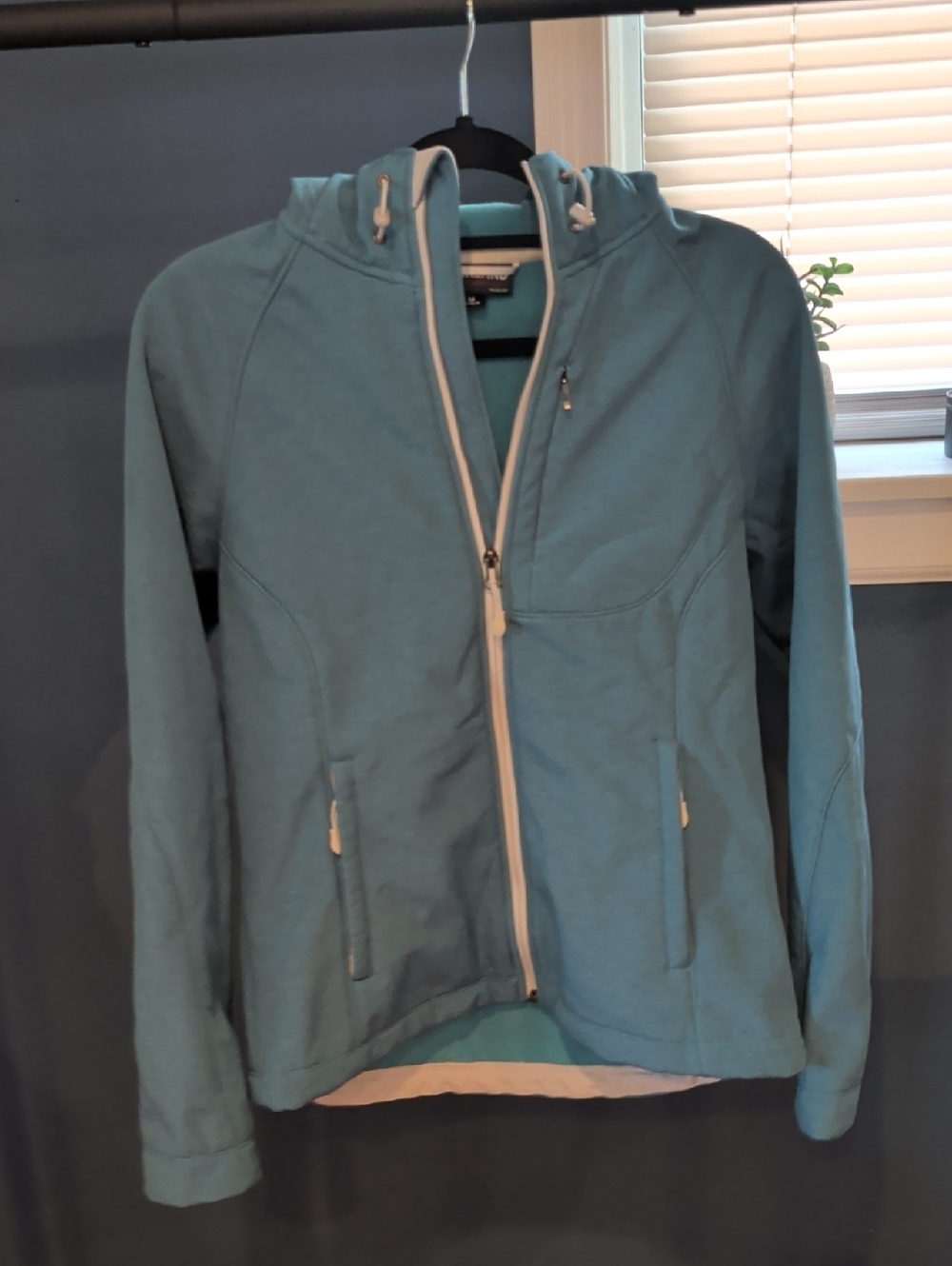 Kirkland Signature Teal Blue Hooded Utility Jacket